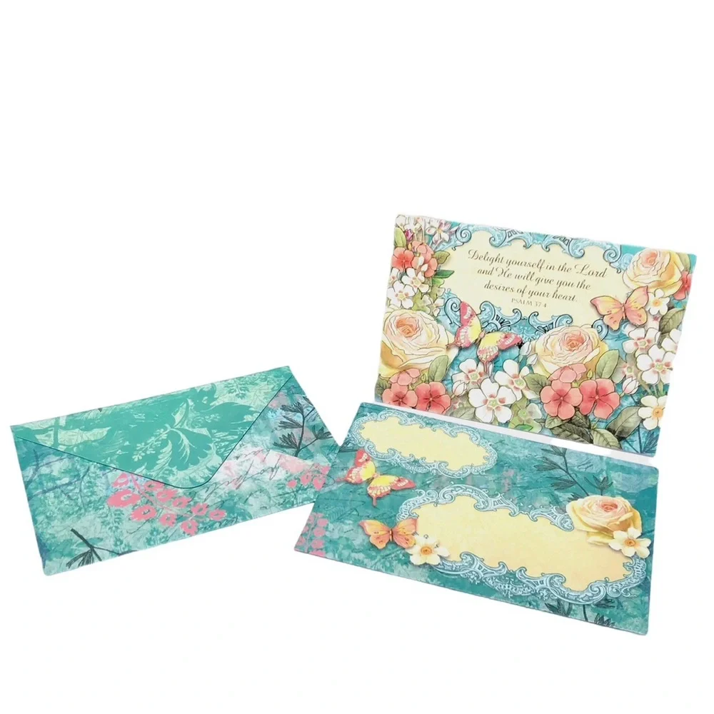 Pooch & Sweetheart Single Scripture Embellished Blank Note Card & Env (96001)